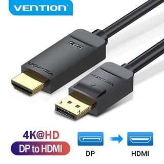 Cáp Kết Nối Vention Từ DP Sang HDMI 4k 30HZ Đầu Cắm Mạ Vàng Cho PC HDTV Máy Chiếu Máy Tính