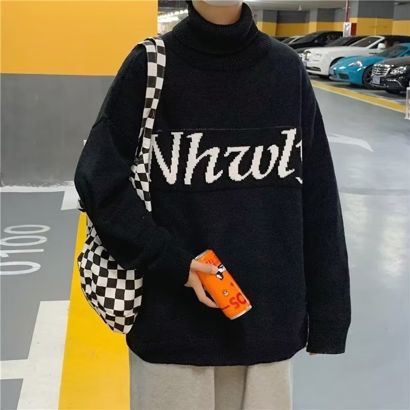 Áo sweater Dáng Rộng Dày Dặn Phong Cách Hàn Quốc Thời Trang Thu Đông Cho Nam