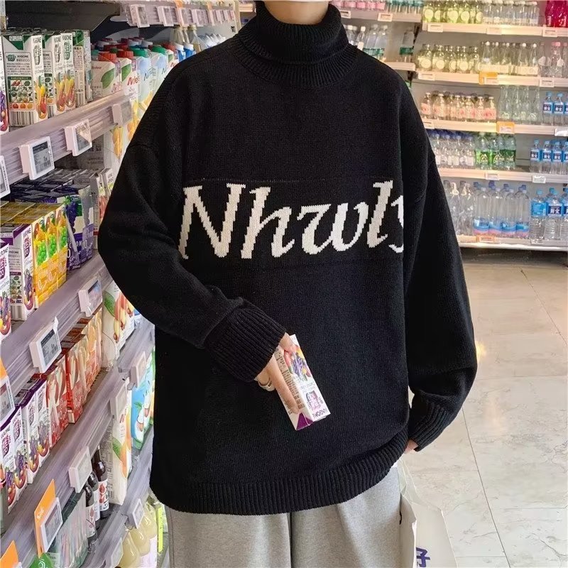 Áo sweater Dáng Rộng Dày Dặn Phong Cách Hàn Quốc Thời Trang Thu Đông Cho Nam