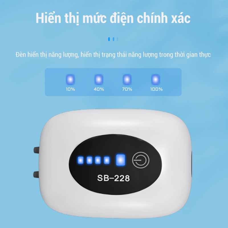 Máy Bơm Oxy Mini Siêu Tĩnh Sạc USB Đa Năng Cho Bể Cá