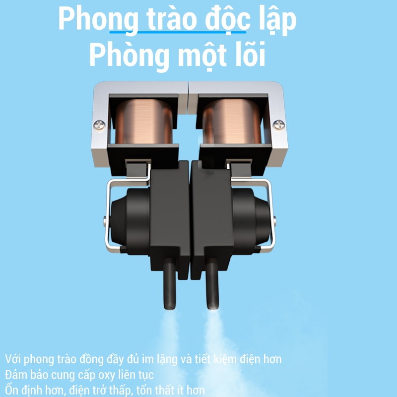 Máy Bơm Oxy Mini Siêu Tĩnh Sạc USB Đa Năng Cho Bể Cá