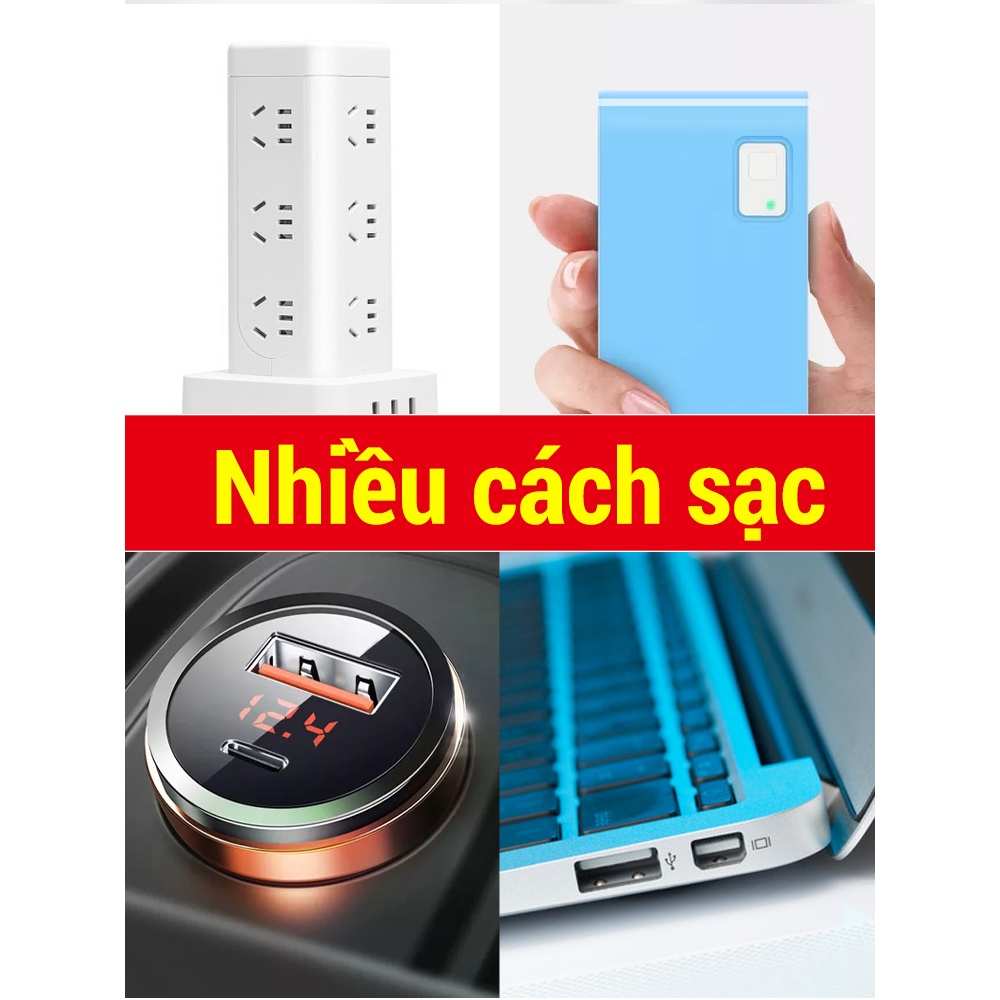 Máy Bơm Oxy Mini Siêu Tĩnh Sạc USB Đa Năng Cho Bể Cá