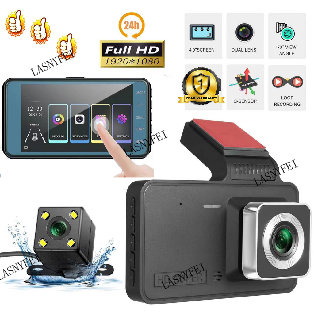 4" Camera Hành Trình Ống Kính Kép Màn hình cảm ứng 1080P Full HD 70mai Hỗ Trợ Quay Đêm