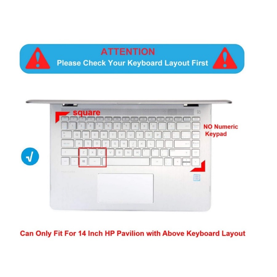 Tấm Lót Bảo Vệ Bàn Phím Máy Tính HP Pavilion 14 348 g7 240 246 G6 G5 series 14 14q-cs0001TX I5-8250U Chất Lượng Cao