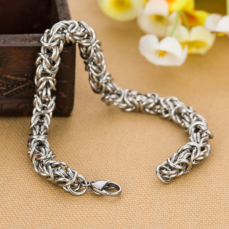 Vòng Tay Dây Bện Bằng Thép Titan Không Gỉ Thời Trang Cá Tính Cho Nam