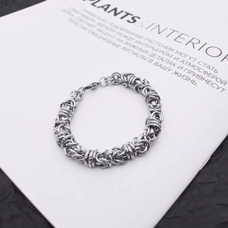 Vòng Tay Dây Bện Bằng Thép Titan Không Gỉ Thời Trang Cá Tính Cho Nam