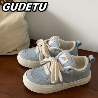Gudetu giày trượt ván vải canvas đế dày phong cách retro hợp thời trang cho nữ