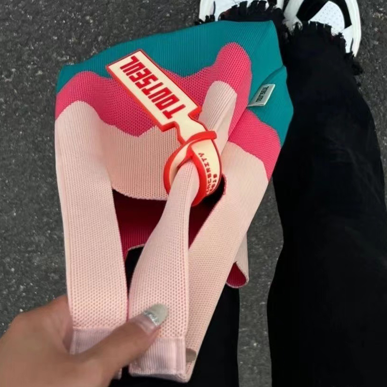 Túi Xách Đan Len Nhiều Màu Sắc Thời Trang Xuân Hè Mới Cho Nữ