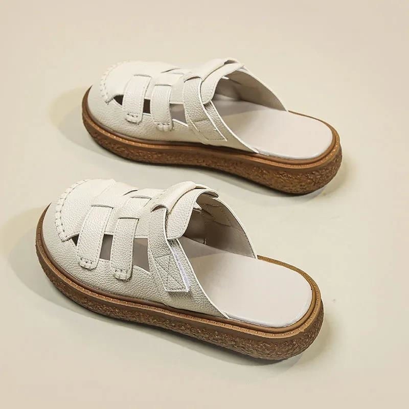 BẠCH LỘC ĐẠI NHÂN✨️ Dép Lười Đế Dày Không Gót Thời Trang Mùa Hè Cho Nữ