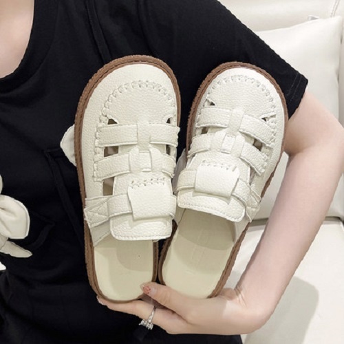 BẠCH LỘC ĐẠI NHÂN✨️ Dép Lười Đế Dày Không Gót Thời Trang Mùa Hè Cho Nữ