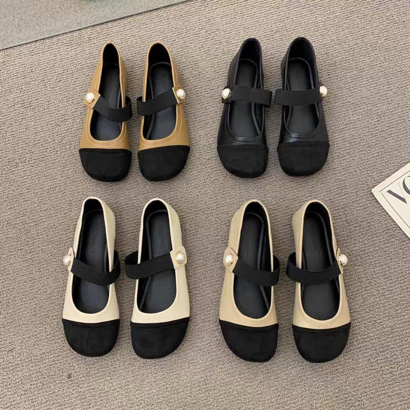 YAOLI  Giày Búp Bê Đế Mềm Thiết Kế Xinh Xắn Thời Trang Cho Nữ