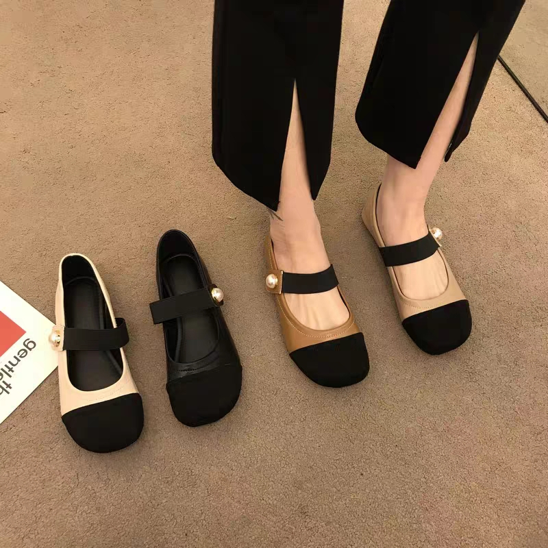 YAOLI  Giày Búp Bê Đế Mềm Thiết Kế Xinh Xắn Thời Trang Cho Nữ