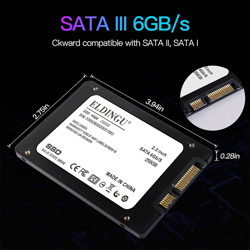 Eldingu Ổ Cứng ssd 60gb 120gb 128gb sata3 240gb 256gb 512gb Cho Máy Tính