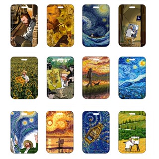 Thẻ Sinh Viên Đựng Thẻ Id Đựng Thẻ Photocard Giá Đỡ Van Gogh Tranh Dầu Đựng Thẻ Dây Buộc Thẻ Ảnh Bao Thẻ Truy Cập Giữ