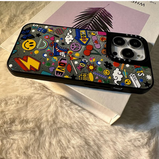 ốp iphone 11/12/13/14/15/16/17 Pro Max Smile Sticker Luxury Mirror Case For ốp lưng iphone 11,12,13,14,15,16,11PM,12PM,13PM,14PM,15PM,16PM