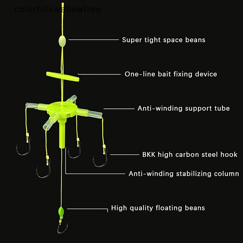 Móc Câu Cá Nhiều Màu Sắc Dạng Lật Hình Vuông abc