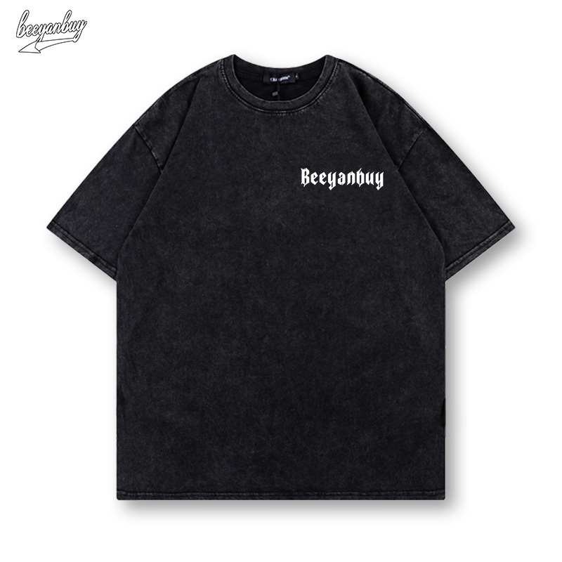 Áo thun nam local brand BEEYANBUY Y0497 100% cotton wash vintage cơ bản tay ngắn unisex ulzzang