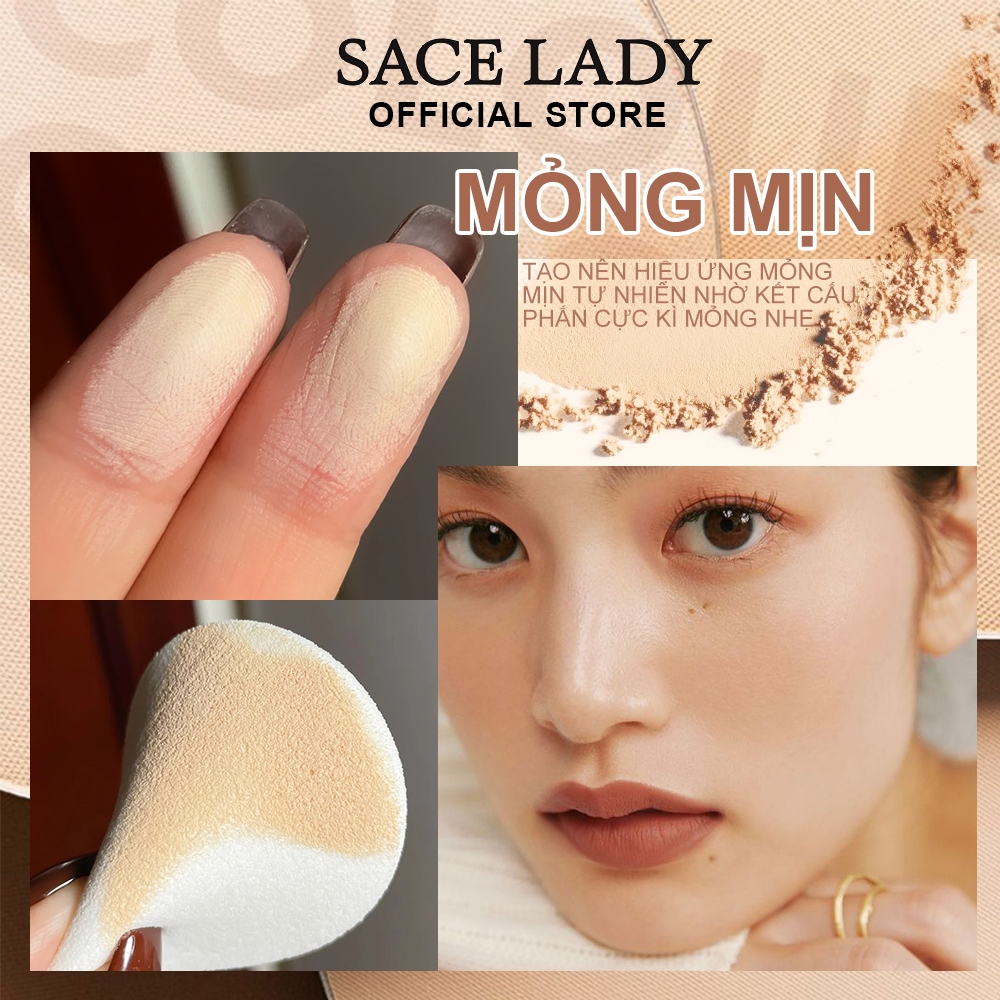 Phấn phủ dạng nén SACE LADY lâu trôi kháng nước kiềm dầu