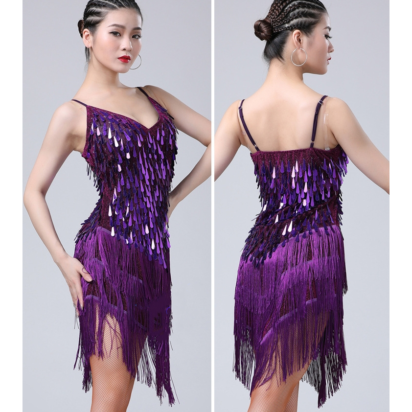 Chân Váy Tua Rua Đính Kim Sa Lấp Lánh Thời Trang Cho Nữ