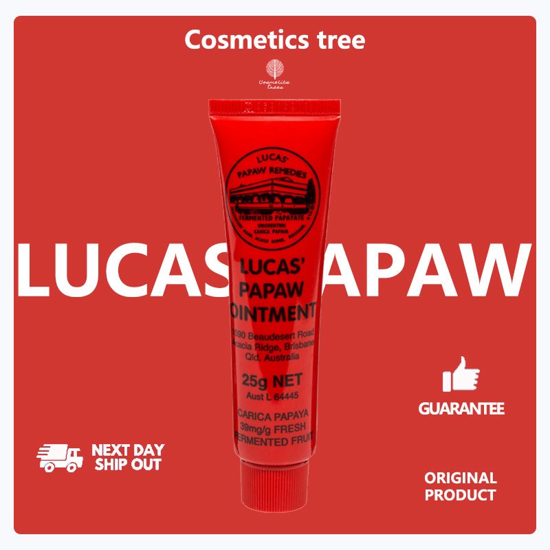 Kem đu đủ đa năng bôi ngoài da úc Lucas Papaw Ointment 25g/75g chống khô nẻ môi, mẩn ngứa