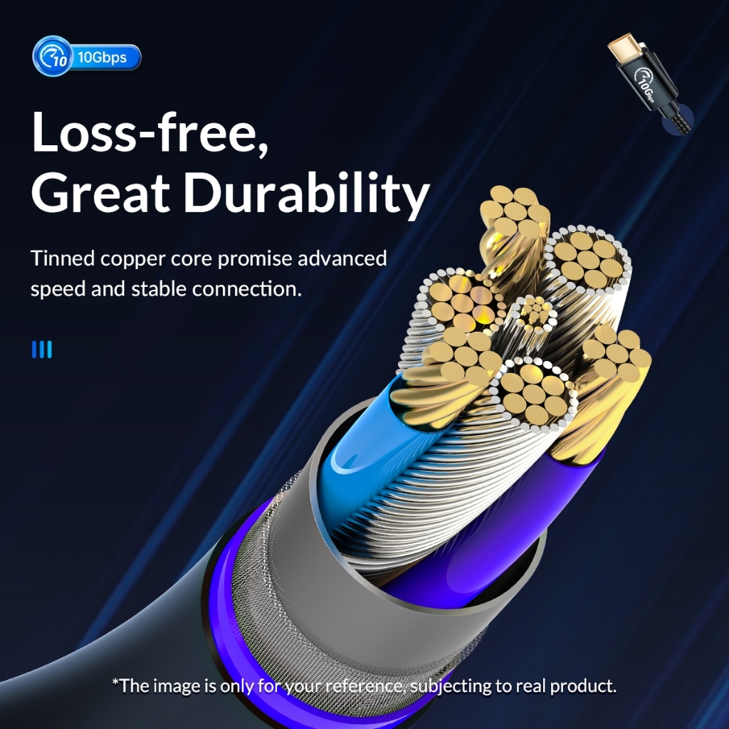 Orico Dây Cáp Sạc Nhanh 2 Trong 1 40gbps usb c pd100w 8k @ 60hz hd usb 3.0 Sang usb c Cho macbook iphone15 samsung ps4