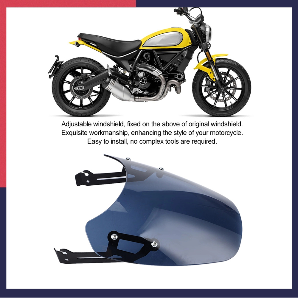 Motorlife Kính Chắn Gió Xe Máy Đi Bảo Vệ Phù Hợp Cho Ducati Scrambler 2016-2019