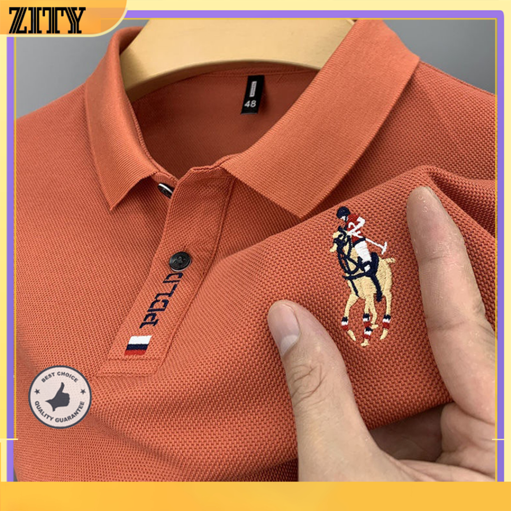 ZITY Áo thun Polo nam vải thun cá sấu cotton chiều co dãn áo cực kỳ sang trọng lịch lãm