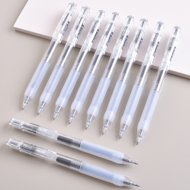 Deli A575 0.5mm bút gel màu đen đỏ đen bút mực học sinh bút viết trơn trường cung cấp văn phòng
