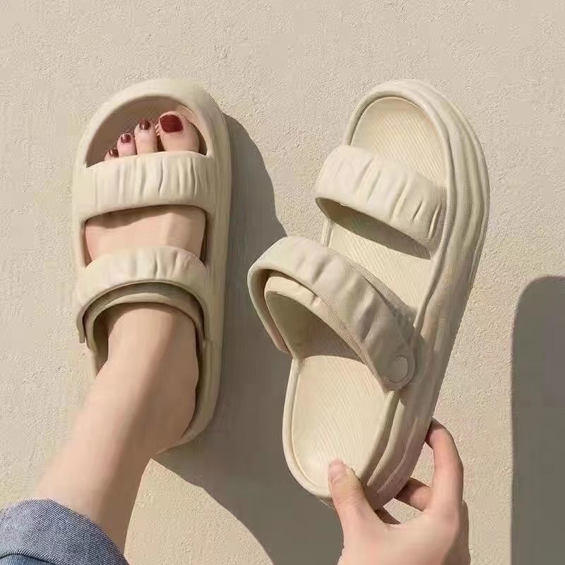 Dép Sandal Đế Dày Thoải Mái Trọng Lượng Nhẹ Và Không Trượt Dành Cho Nữ Mang Ngoài Trời