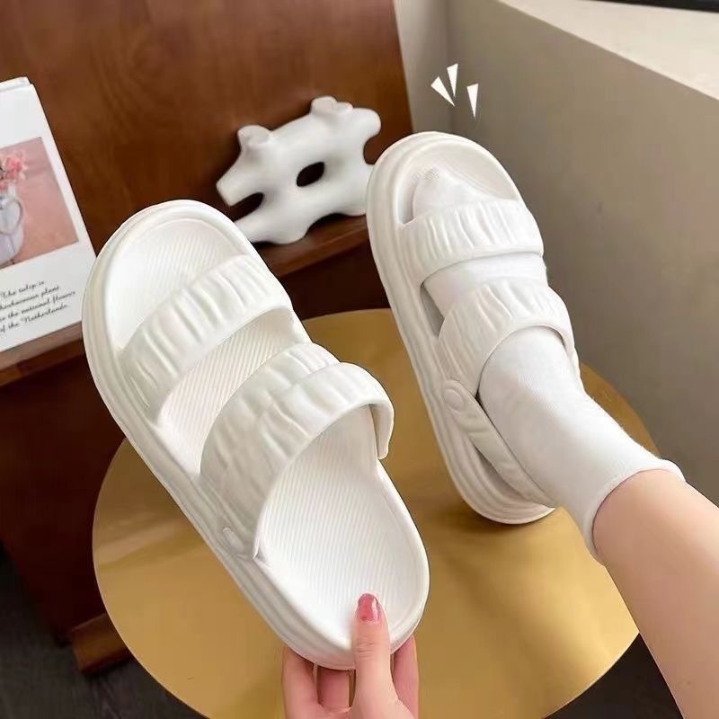 Dép Sandal Đế Dày Thoải Mái Trọng Lượng Nhẹ Và Không Trượt Dành Cho Nữ Mang Ngoài Trời