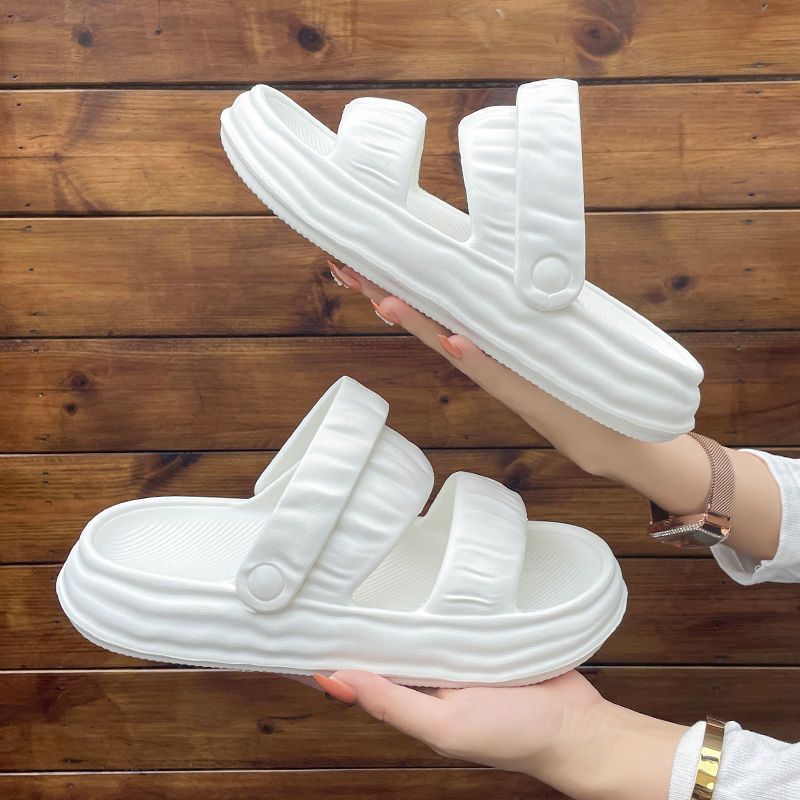 Dép Sandal Đế Dày Thoải Mái Trọng Lượng Nhẹ Và Không Trượt Dành Cho Nữ Mang Ngoài Trời