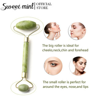 Thanh lăn Sweet Mint bằng đá ngọc bích massage mặt độc đáo