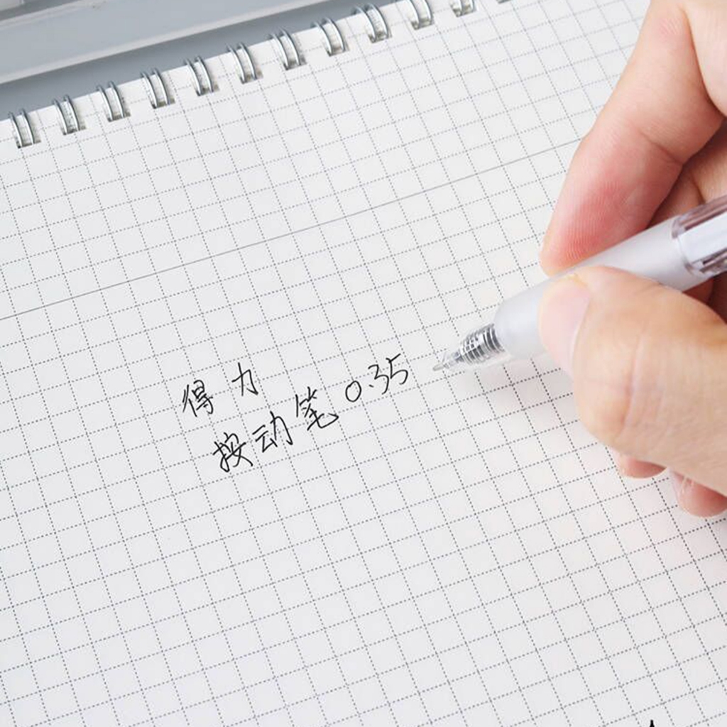 Deli bút trong suốt 0,35mm mực đen bút gel học sinh viết văn phòng phẩm A122  A115