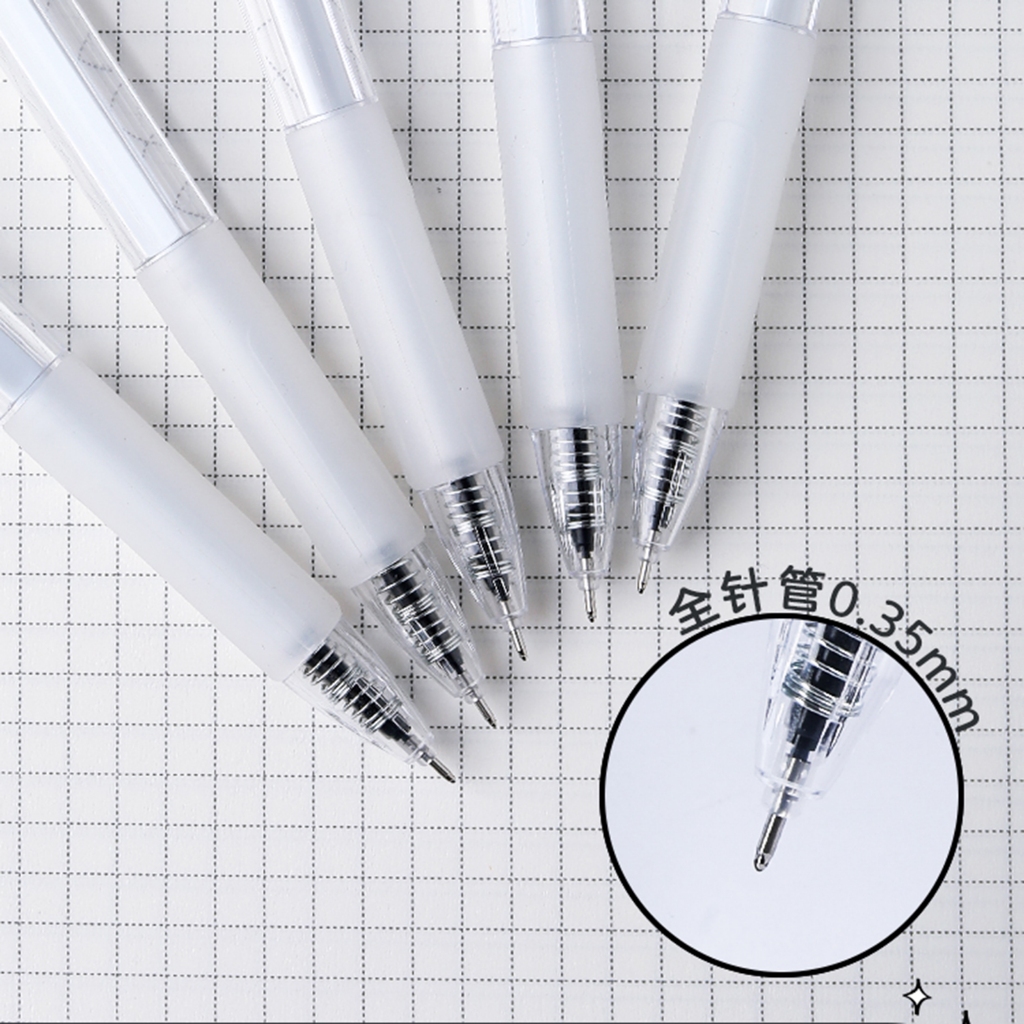 Deli bút trong suốt 0,35mm mực đen bút gel học sinh viết văn phòng phẩm A122  A115