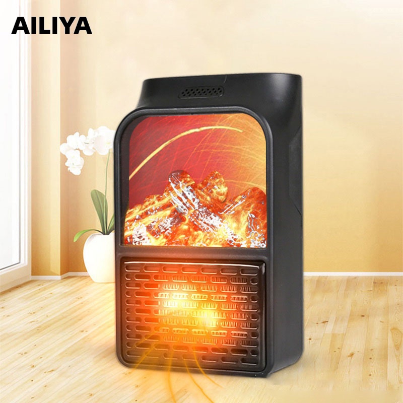 AILIYA Lò sưởi ngọn lửa hộ gia đình máy sưởi nhỏ nhỏ điều khiển từ xa văn phòng ký túc xá máy sưởi điện đa năng