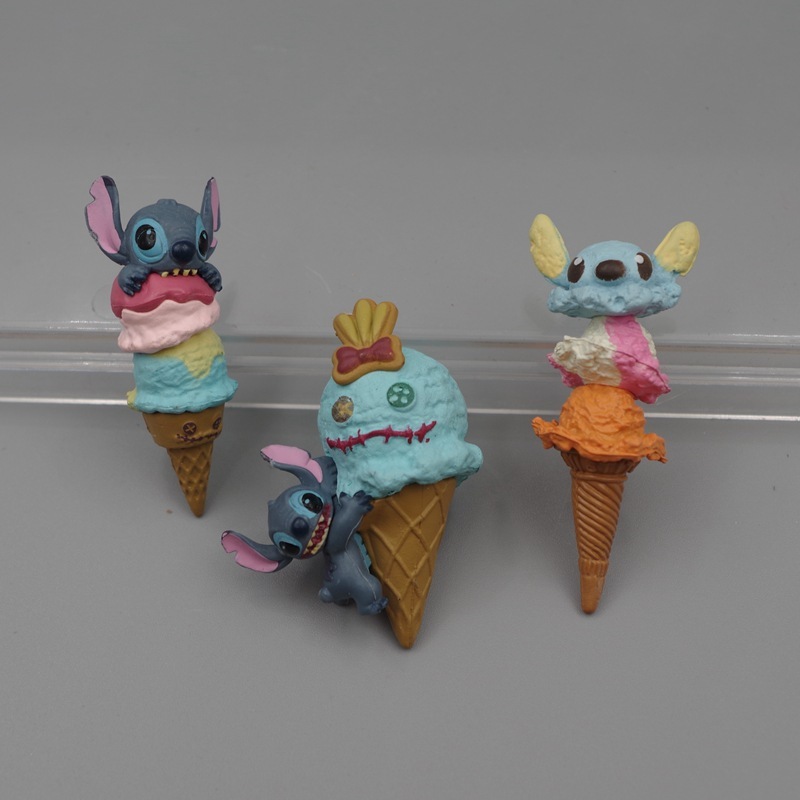 1 Mô Hình Nhân Vật Hoạt Hình disney lilo & stitch koala Hamburger hot dog Phiên Bản q Bằng pvc