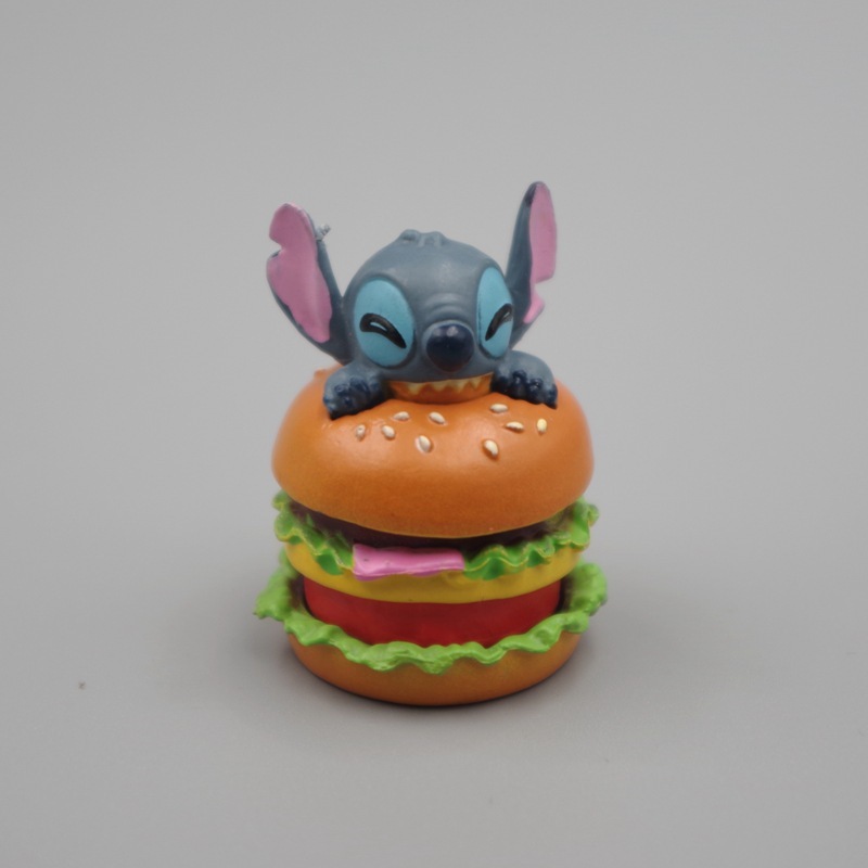 1 Mô Hình Nhân Vật Hoạt Hình disney lilo & stitch koala Hamburger hot dog Phiên Bản q Bằng pvc