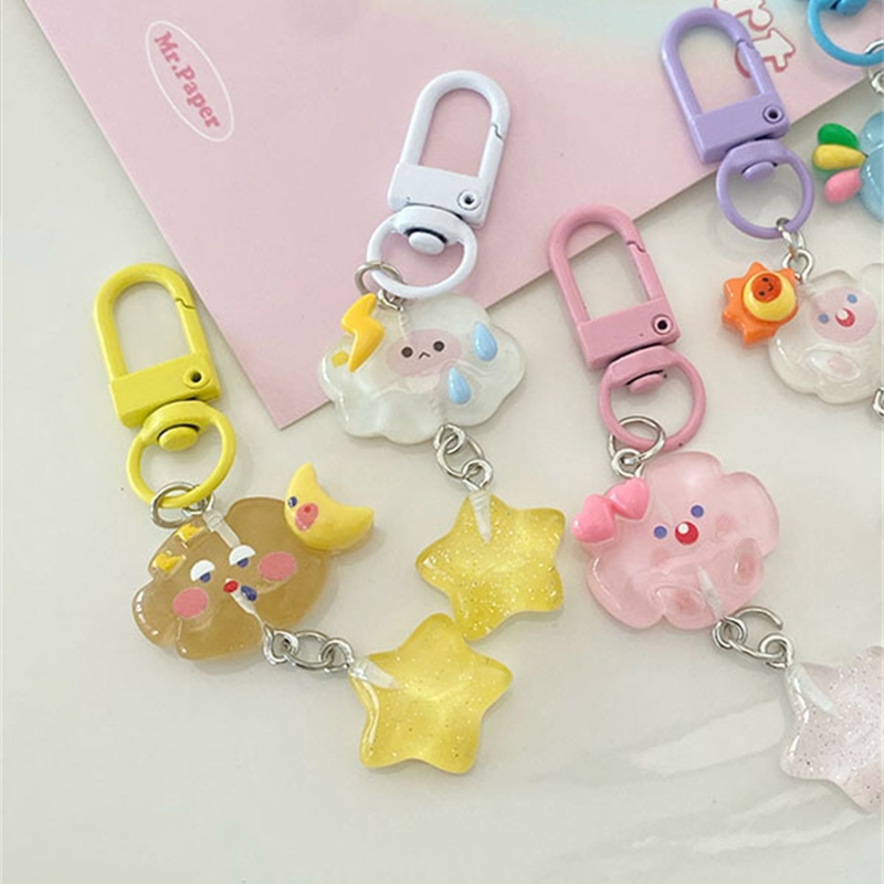 Miumiua🔮Móc Khóa Hình Đám Mây Hoạt Hình Màu Sắc Ngọt Ngào