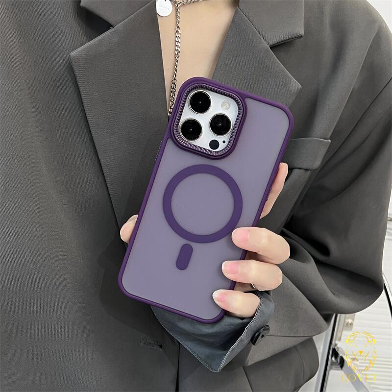COVET ốp lưng iphone 11 Ốp Điện Thoại Trong Suốt Mặt Nhám Từ Tính Chống Sốc Chống Rơi Cho ốp cho iPhone 11 12 13 14 Pro Max
