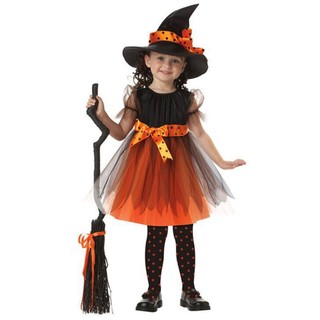 Đầm hoá trang phù thuỷ nhân dịp halloween cho bé gái