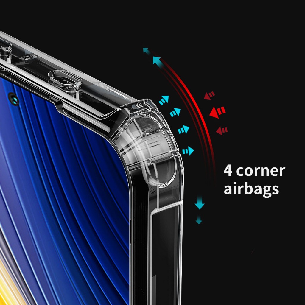 Ôp Điện Thoại Trong Suốt Có Túi Khí Chống Sốc Cho xiaomi poco x3 nfc m3 x4 x5 m5 m5s m4 pro 4g f5 f3 f4 gt 5g c40 c55 c65 Ốp