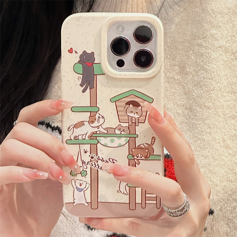 Ốp Điện Thoại tpu Mềm Chống Sốc In Hình Mèo Phản Quang laser Cho iphone15 11 11 15pro 15Rrm 1
