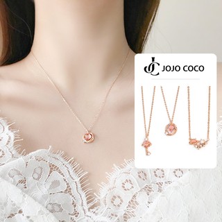 JOJO COCO Mặt Dây Chuyền Pha Lê Màu Hồng Xinh Xắn