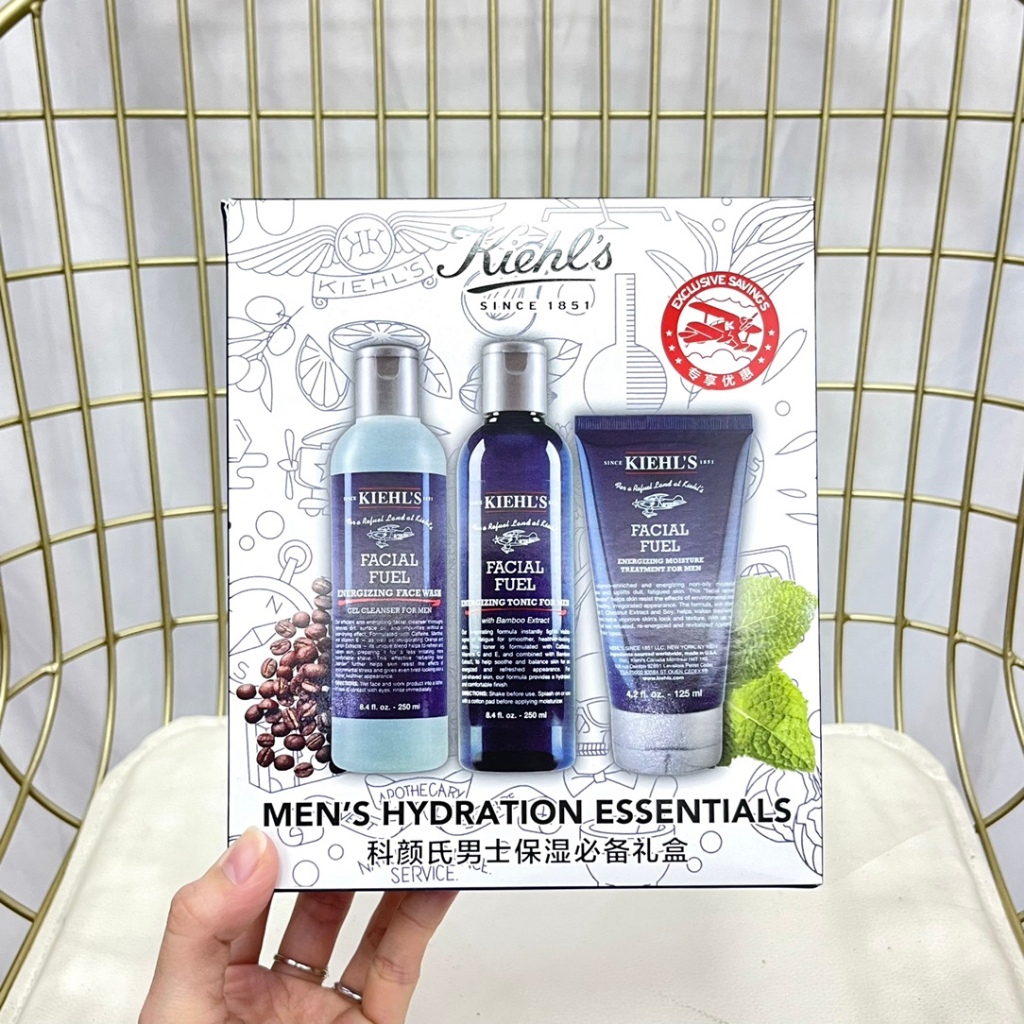 KIEHL'S Bộ Ba Món Sữa Rửa Mặt Dưỡng Ẩm 250ml + Toner 250ml Cho Nam Giới Kiehl 'S Koyan' S 125ml