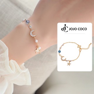 JOJO COCO Vòng tay Mặt Hình Trăng Sao Tinh Xảo V ng Tai Hàn Quốc Cho Nữ