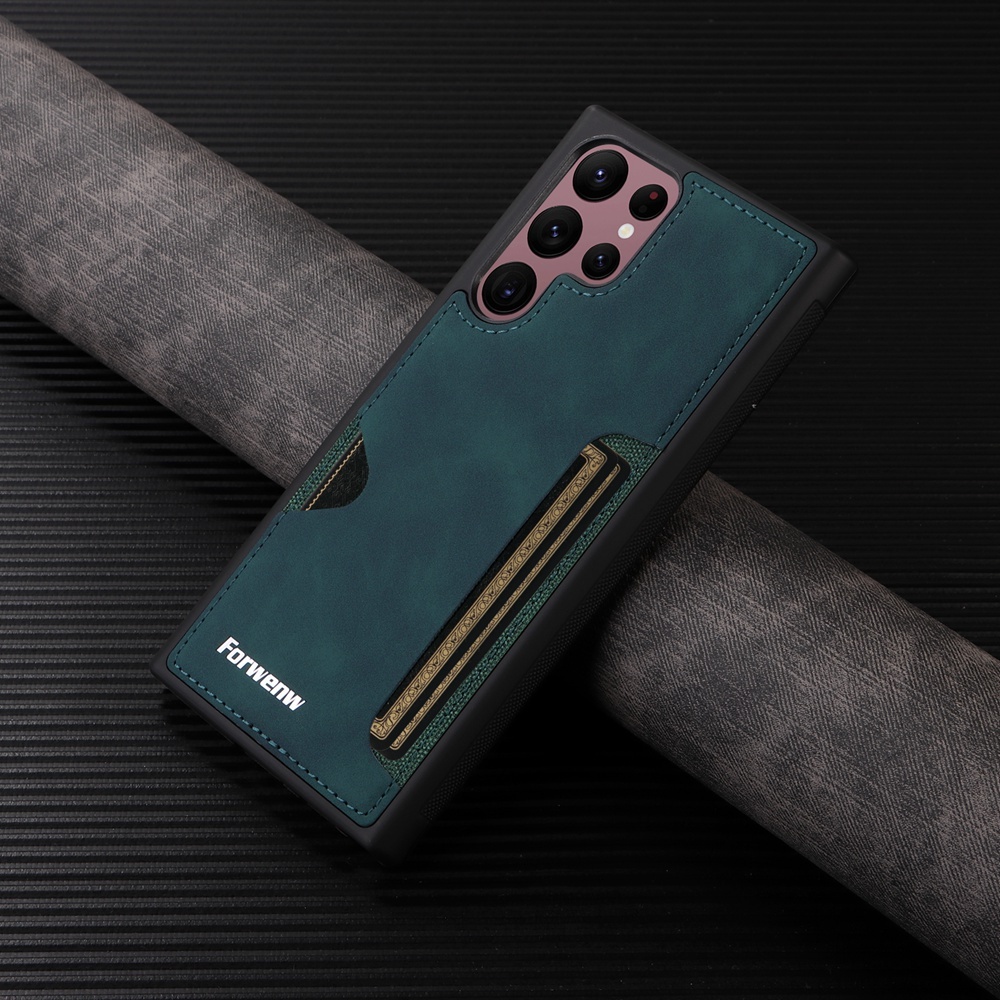 Bao Da Điện Thoại Màu Trơn Có Ngăn Đựng Thẻ Cho samsung galaxy s23 note 20 ultra s23 plus s23 fe Ốp