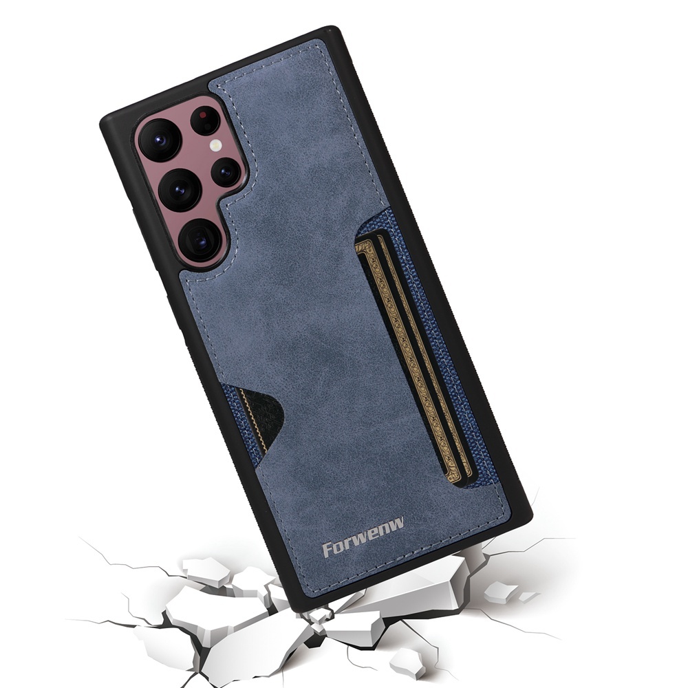 Bao Da Điện Thoại Màu Trơn Có Ngăn Đựng Thẻ Cho samsung galaxy s23 note 20 ultra s23 plus s23 fe Ốp