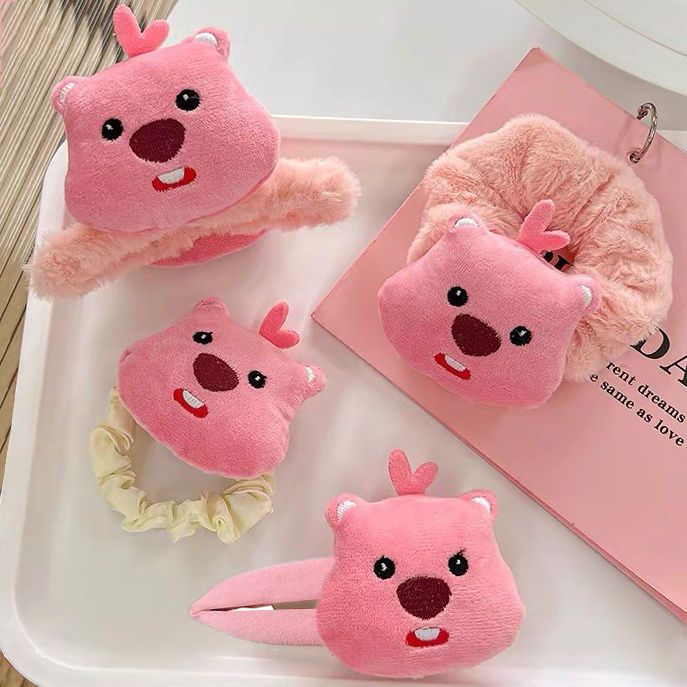 Xiang Kẹp Tóc Mái Bằng Vải Họa Tiết Hoạt Hình Phong Cách Hàn Quốc Dễ Thương Cho Nữ