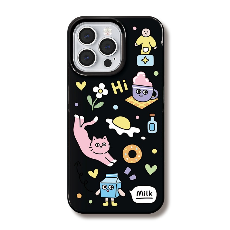 Ốp Điện Thoại tpu Mềm Chống Sốc In Hình Mèo Phản Quang laser Cho iphone15 11 11 15pro 15Rrm 1
