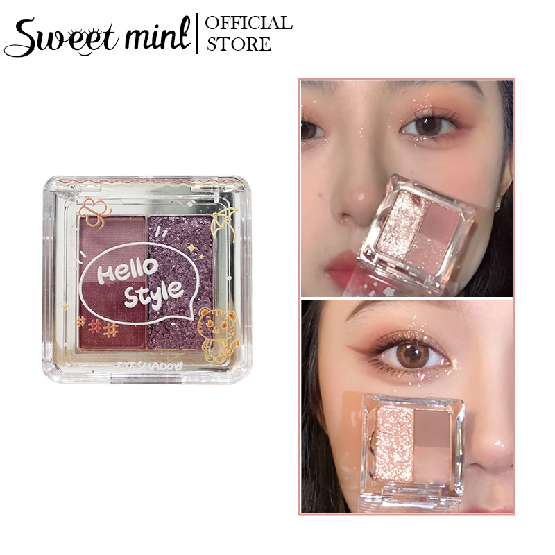 Bảng phấn mắt lì SWEET MINT Hello Style 4 màu loại mới hàng nội địa Trung
